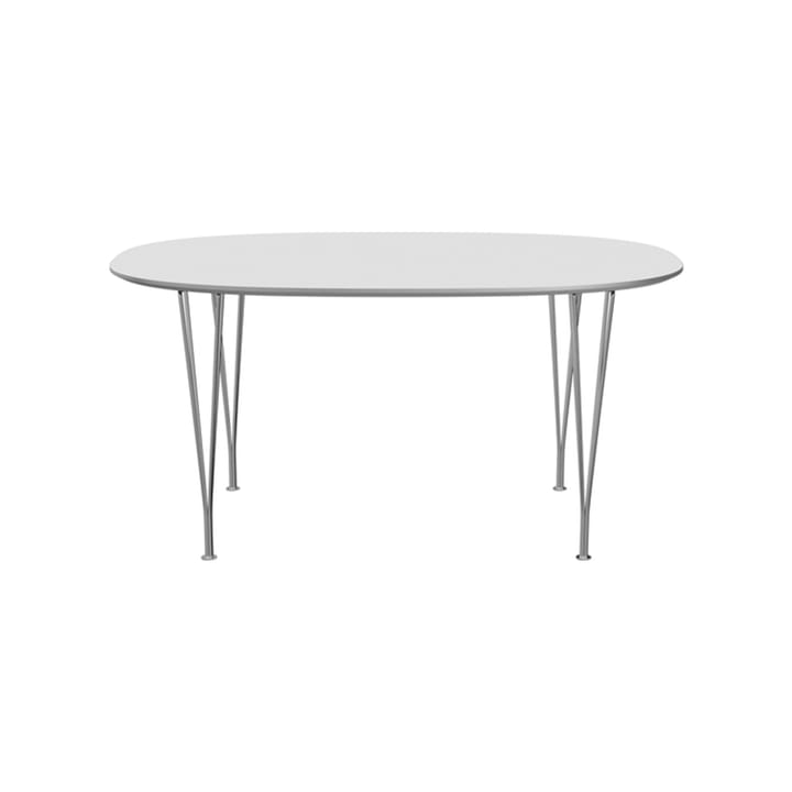 Superellips B612 matbord aluminiumkant - White laminate-chrome - Fritz Hansen