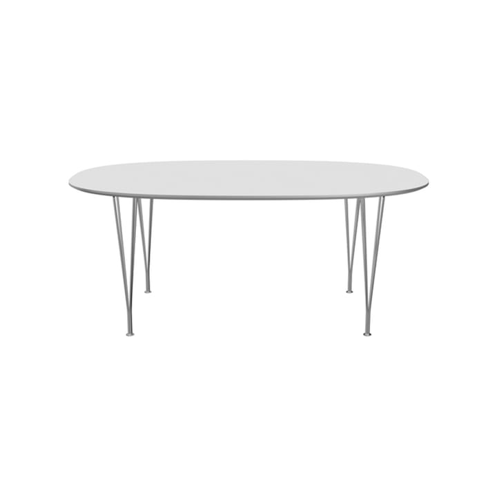 Superellips B613 matbord - White laminate-chrome - Fritz Hansen