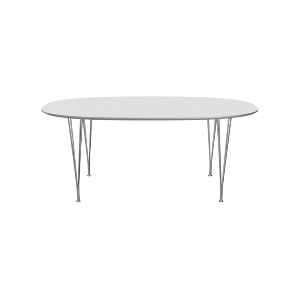 Fritz Hansen Superellips B613 matbord White laminate-chrome