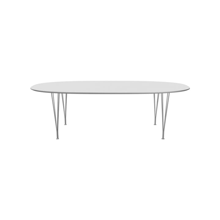 Superellips B614 matbord aluminiumkant - White laminate-chrome - Fritz Hansen