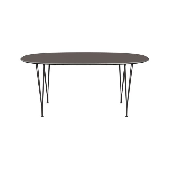 Superellips B616 matbord 170x100 cm - Grey laminate-wam graphite - Fritz Hansen