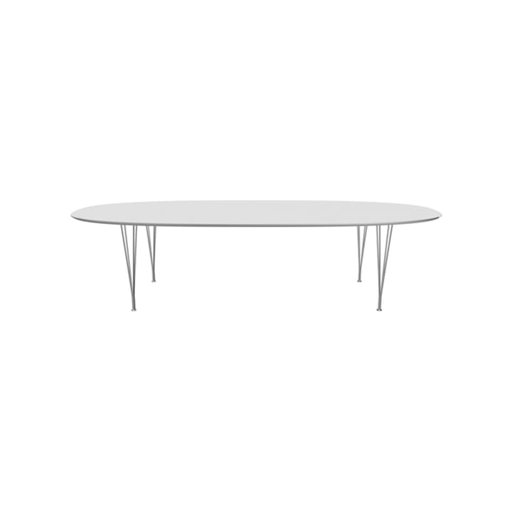 Superellips B617 matbord - white laminate, alukant, kromat stålstativ - Fritz Hansen