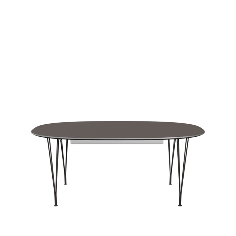 Fritz Hansen Superellips B619 matbord Grå laminat 2 ilägg-grafitgrå