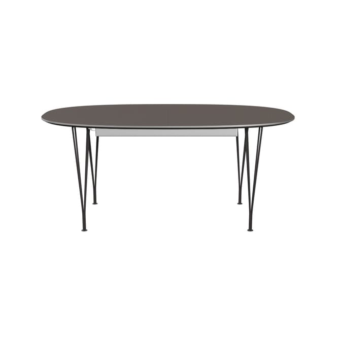 Superellips B620 matbord 170-270x100 cm - Grey laminate-alu-warm graphite - Fritz Hansen