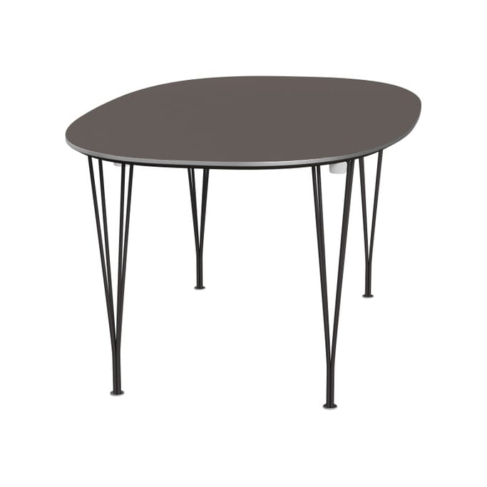 Superellips B620 matbord 170-270x100 cm - Grey laminate-alu-warm graphite - Fritz Hansen