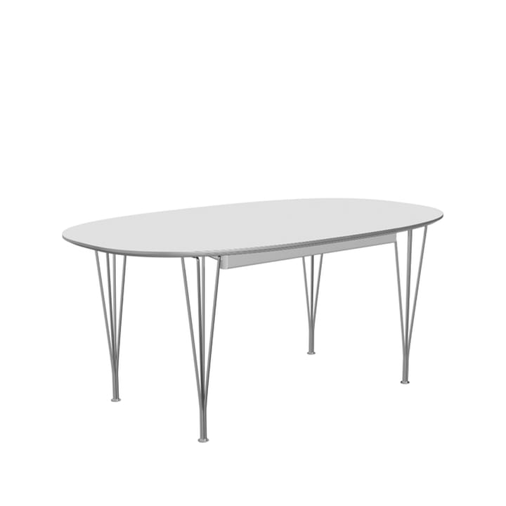 Superellips B620 matbord 170-270x100 cm - White laminate-chrome - Fritz Hansen