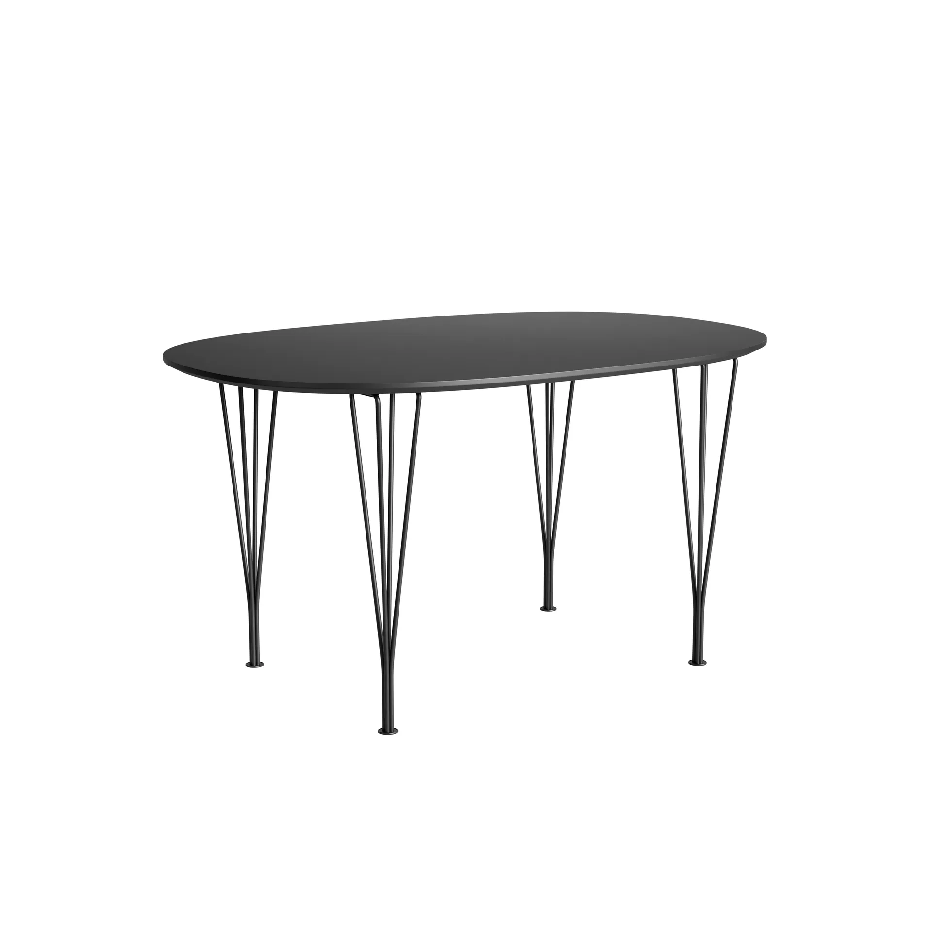 Superellipse B611 matbord, Black, 135x90x72 cm Fritz Hansen