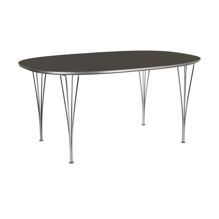 Superellipse B616 matbord 170x100 cm - Grey laminate 718-chrome - Fritz Hansen
