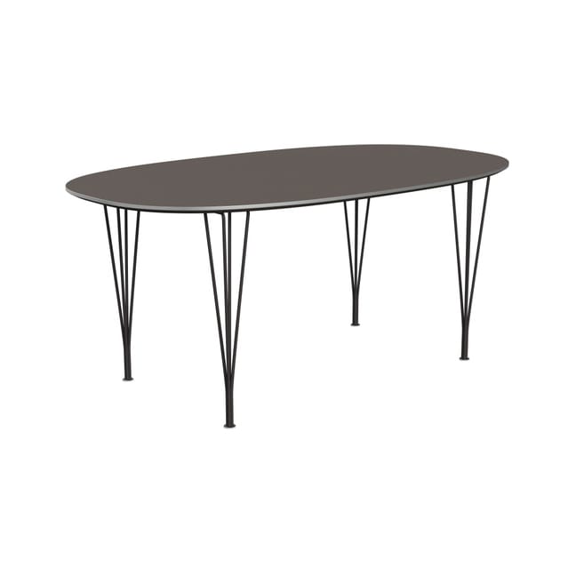 Superellipse B616 matbord 170x100 cm, Grey laminate-alu-wam graphite Fritz Hansen