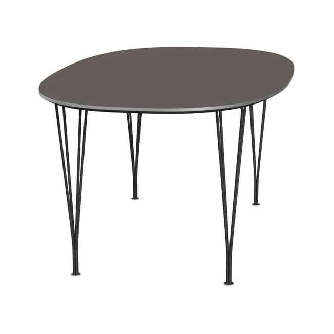 Superellipse B616 matbord 170x100 cm, Grey laminate-alu-wam graphite Fritz Hansen