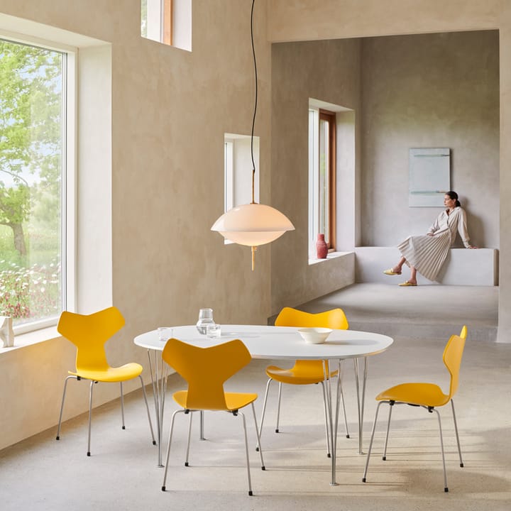 Superellipse B616 matbord 170x100 cm, White laminate-chrome Fritz Hansen