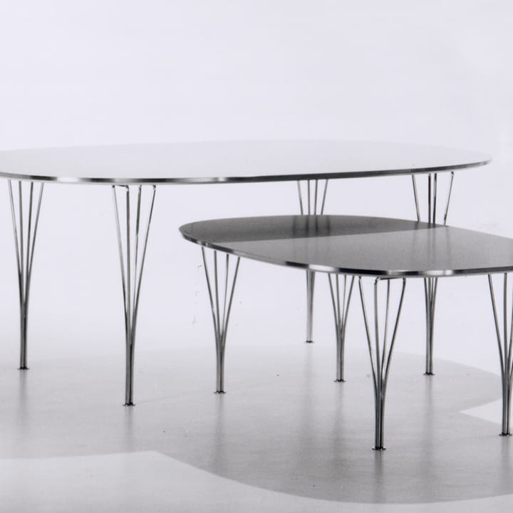 Superellipse B616 matbord 170x100 cm, White laminate-chrome Fritz Hansen