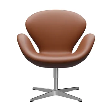 Svanen 3320 fåtölj - Essential läder walnut-borstad aluminium - Fritz Hansen
