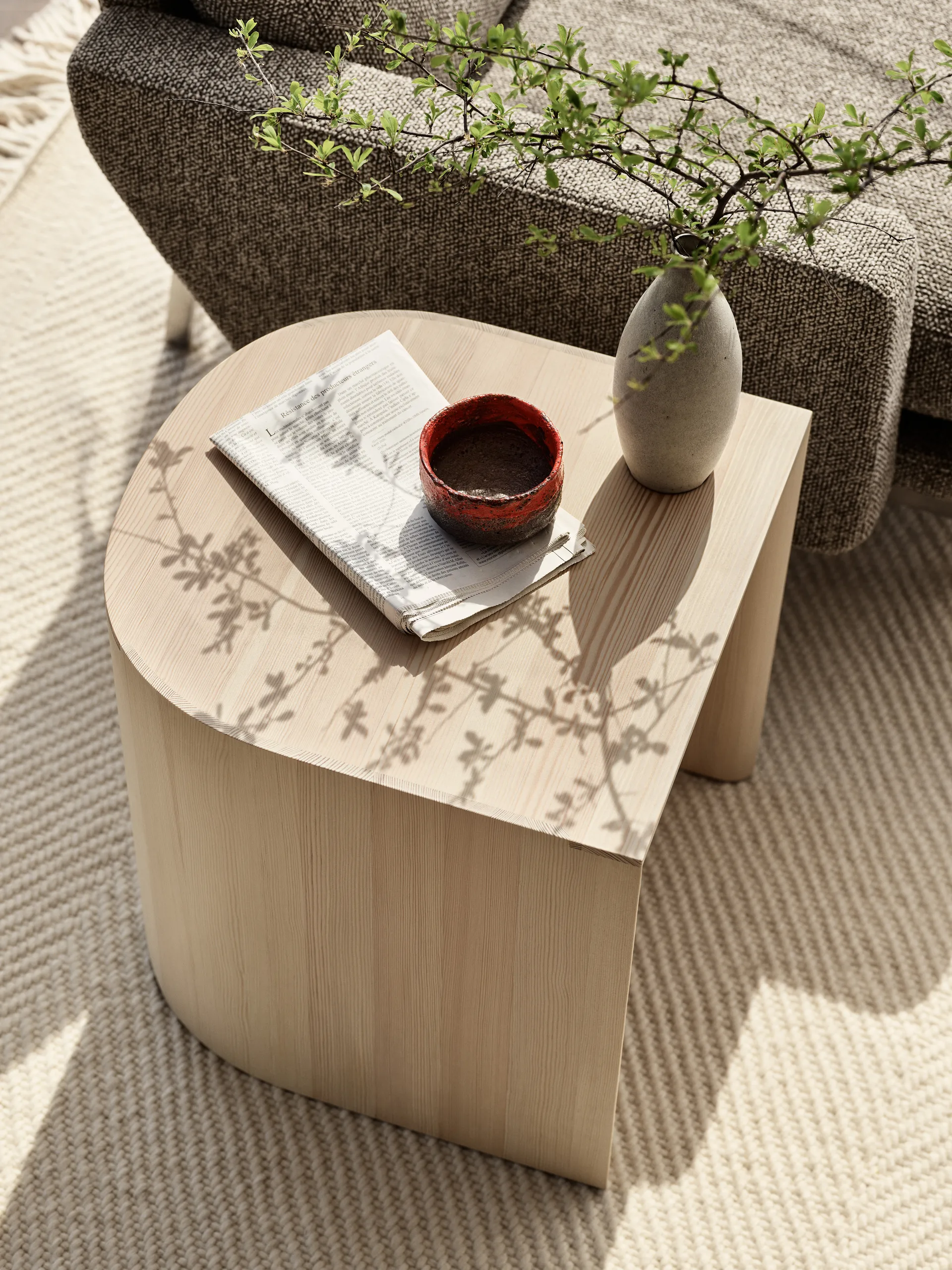 Taburet pall/sidobord, Oljad furu Fritz Hansen