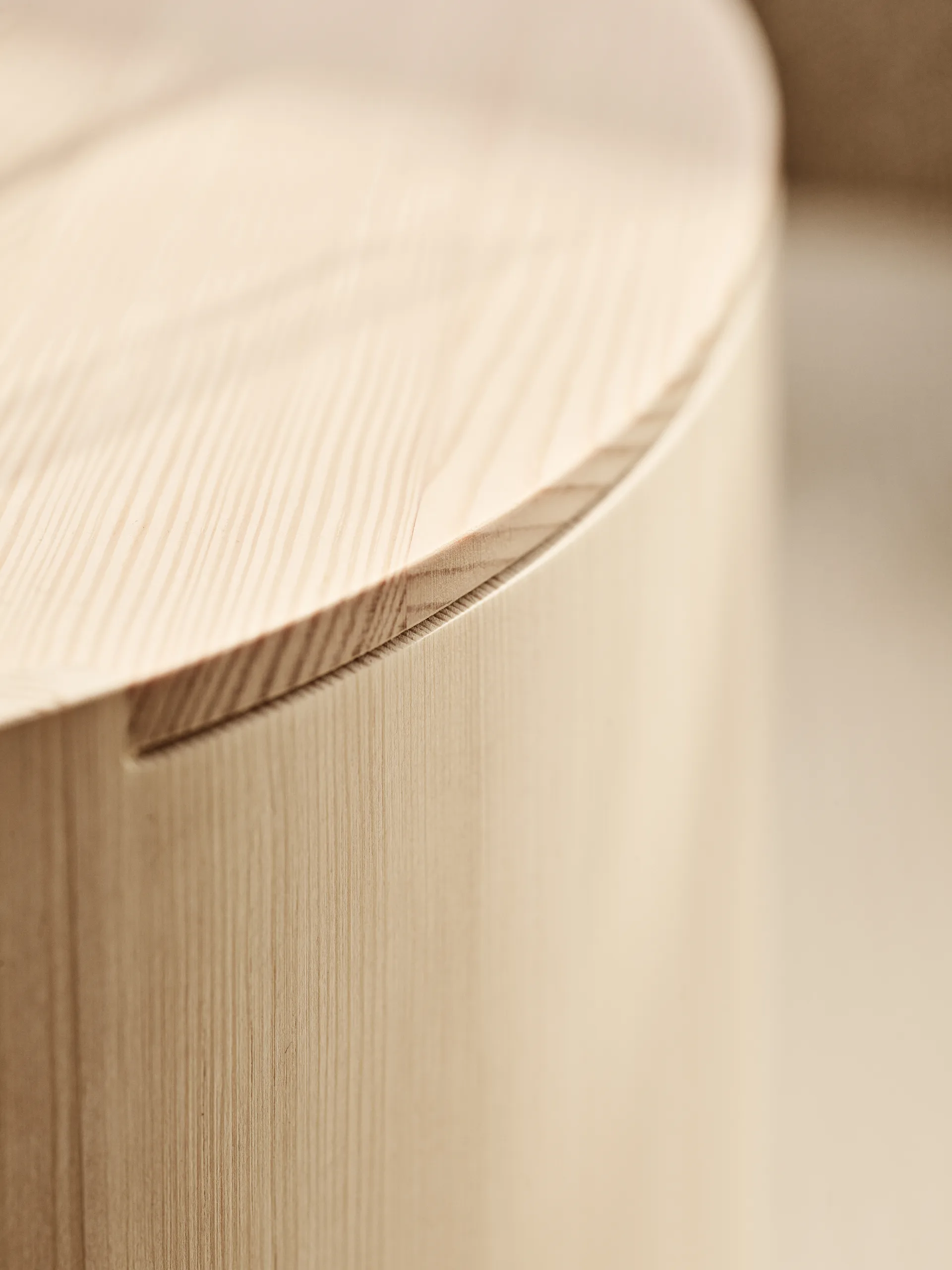 Taburet pall/sidobord, Oljad furu Fritz Hansen