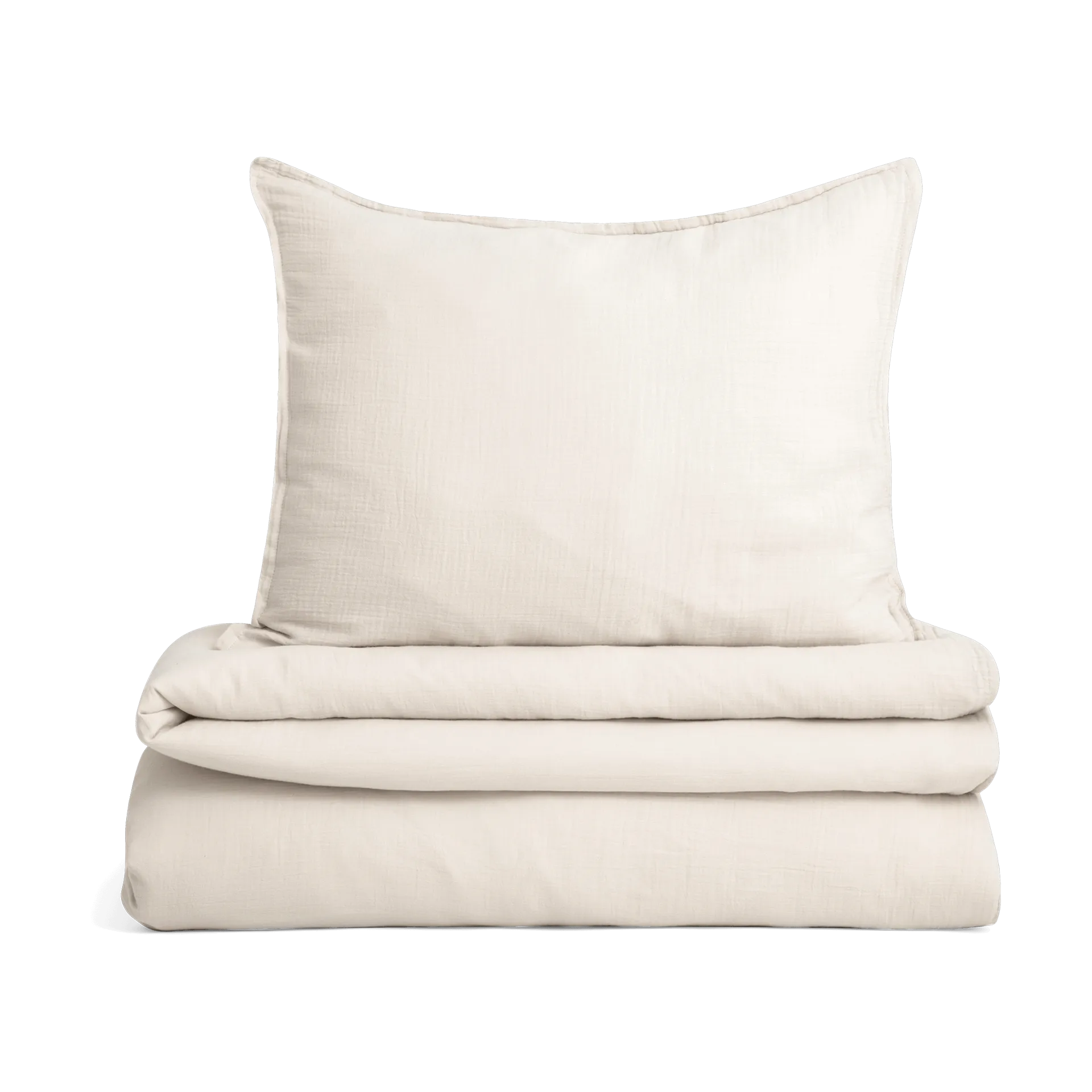 Eggshell Muslin bäddset, 150x210 cm/50x60 cm Garbo&Friends