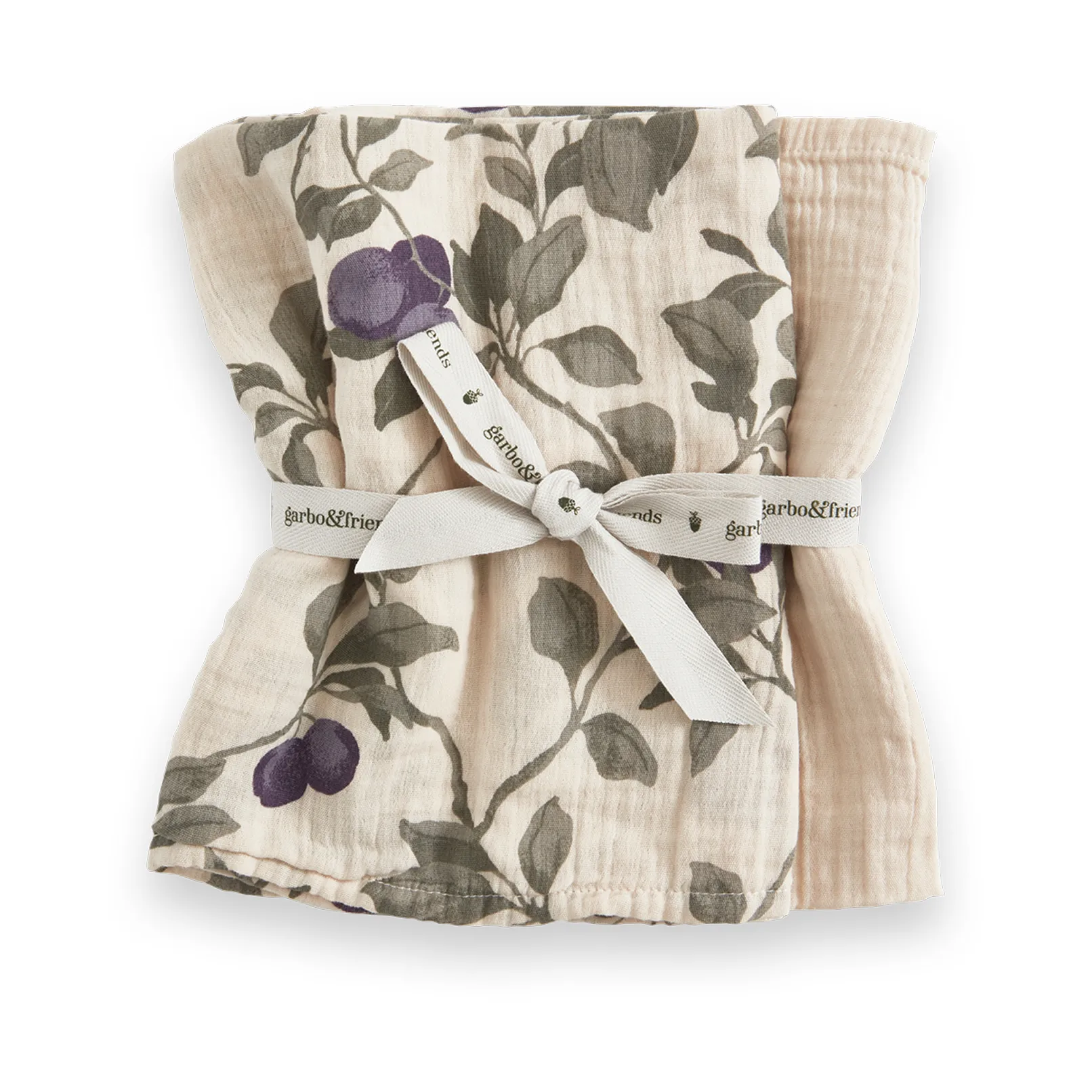Plum Muslin filt liten 2 delar, 60x60 cm Garbo&Friends