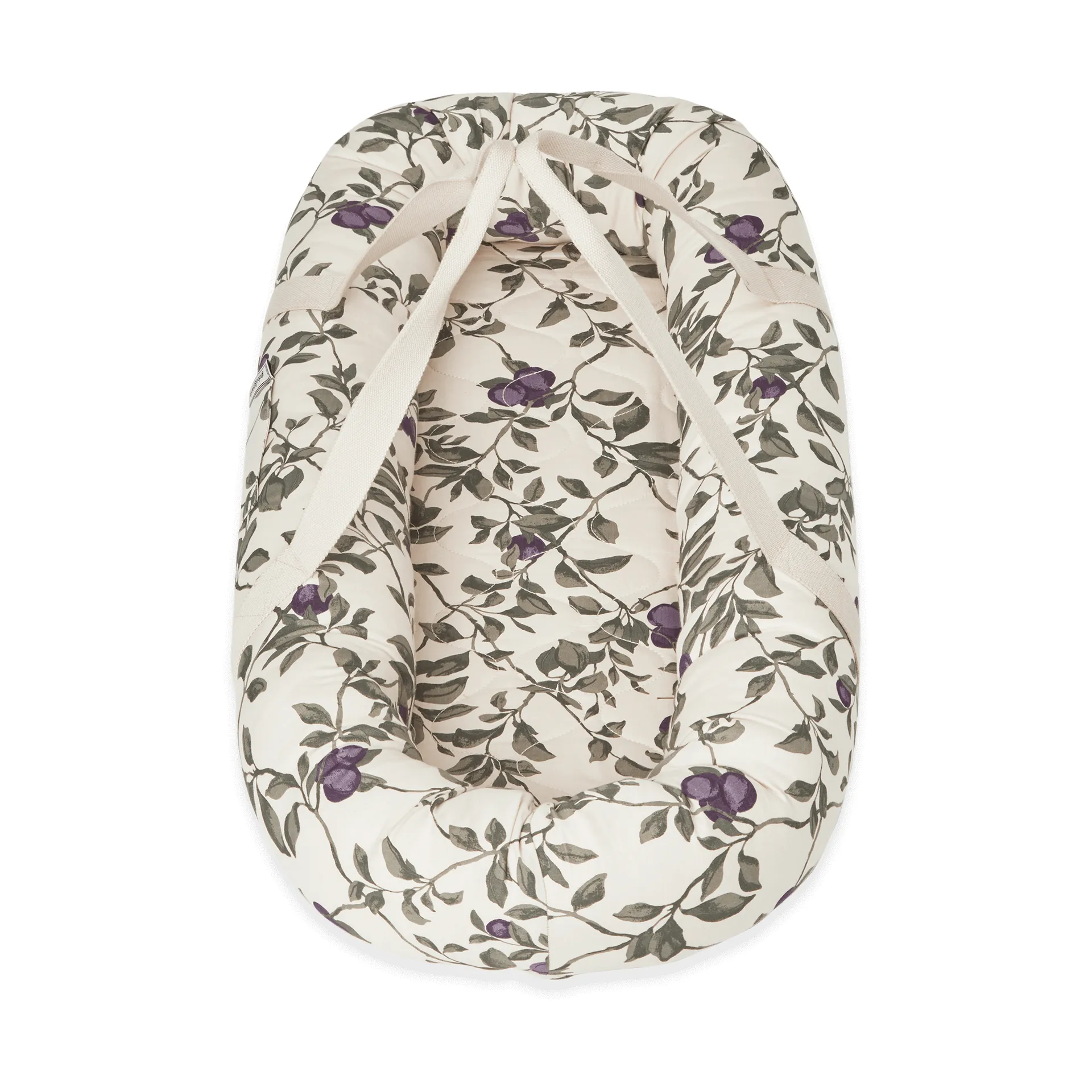 Plum satin quiltad babynest, 43x87x16cm Garbo&Friends