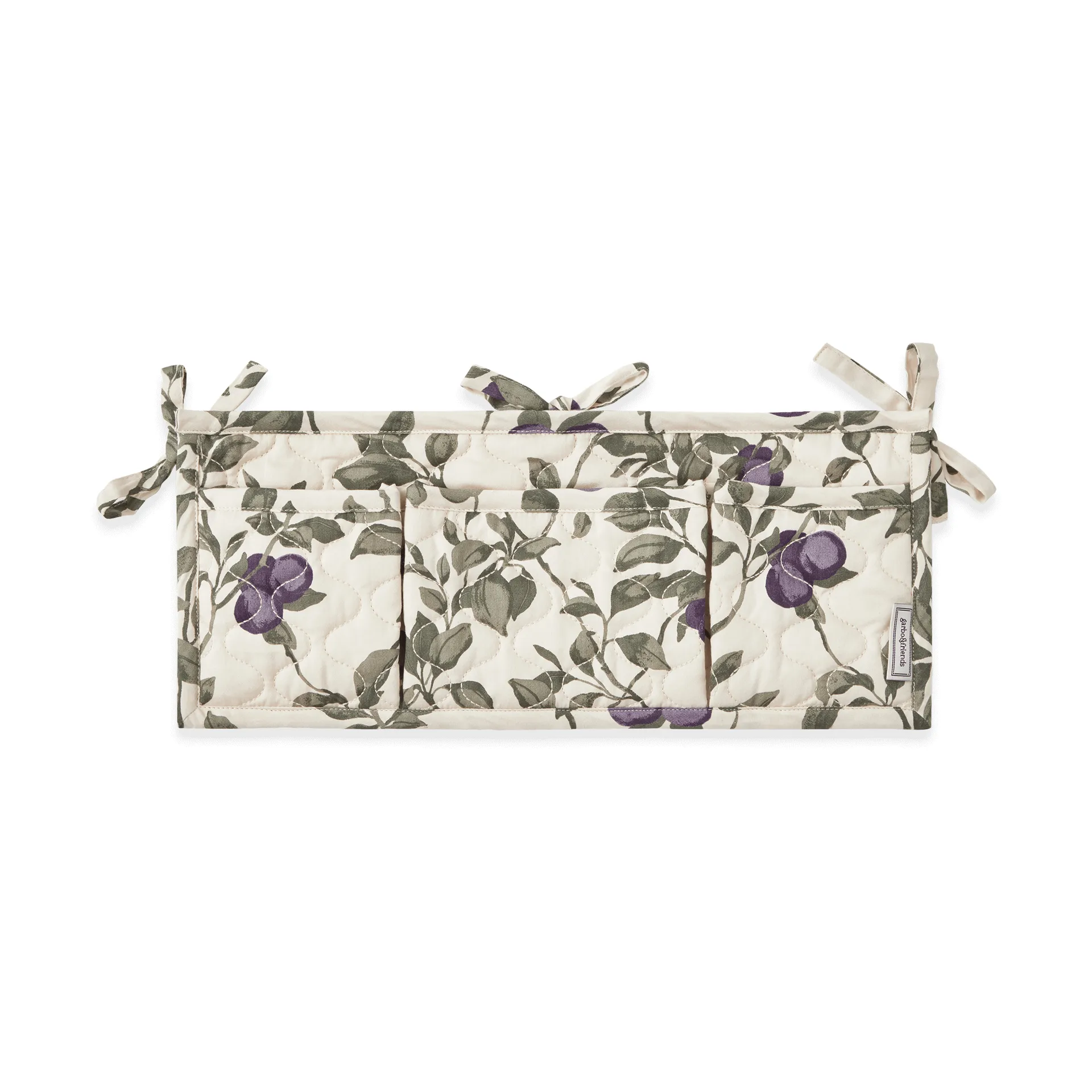 Plum satin quiltad sängficka, 43x18cm Garbo&Friends