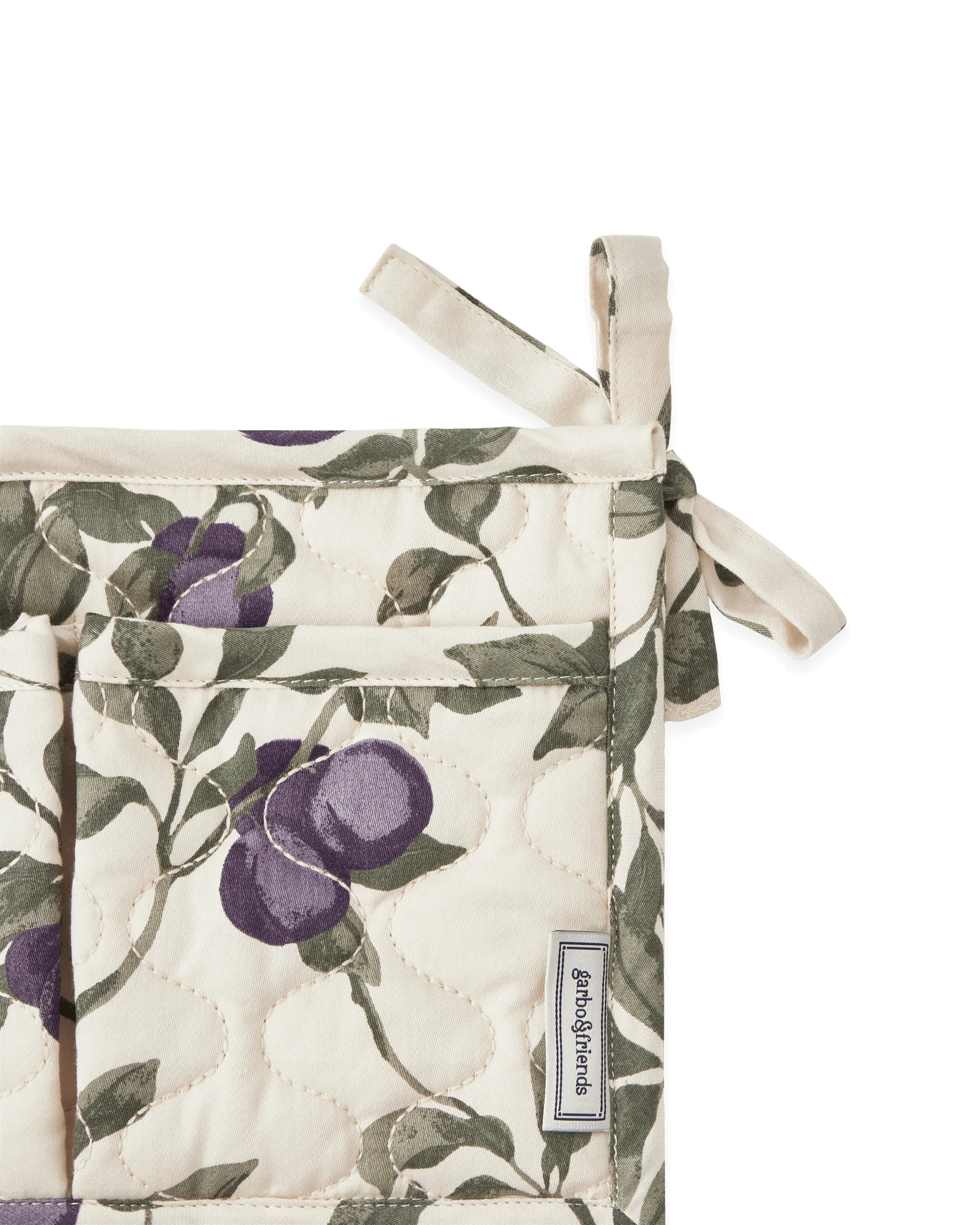 Plum satin quiltad sängficka, 43x18cm Garbo&Friends