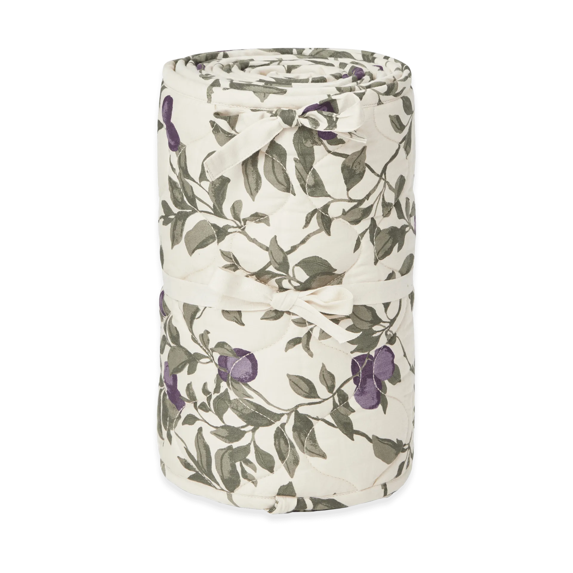 Plum satin quiltad spjälsängsskydd, 30x360 cm Garbo&Friends