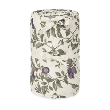 Plum satin quiltad spjälsängsskydd - 30x360 cm - Garbo&Friends