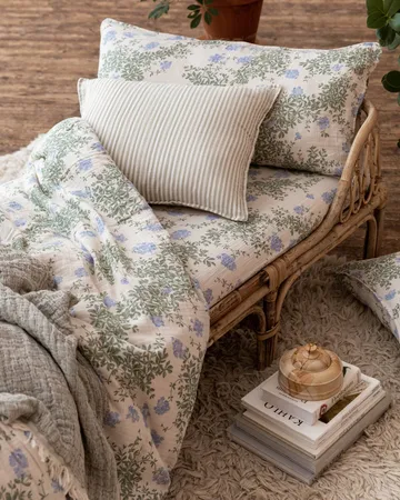 Plumbago Muslin påslakan - 135x200 cm - Garbo&Friends