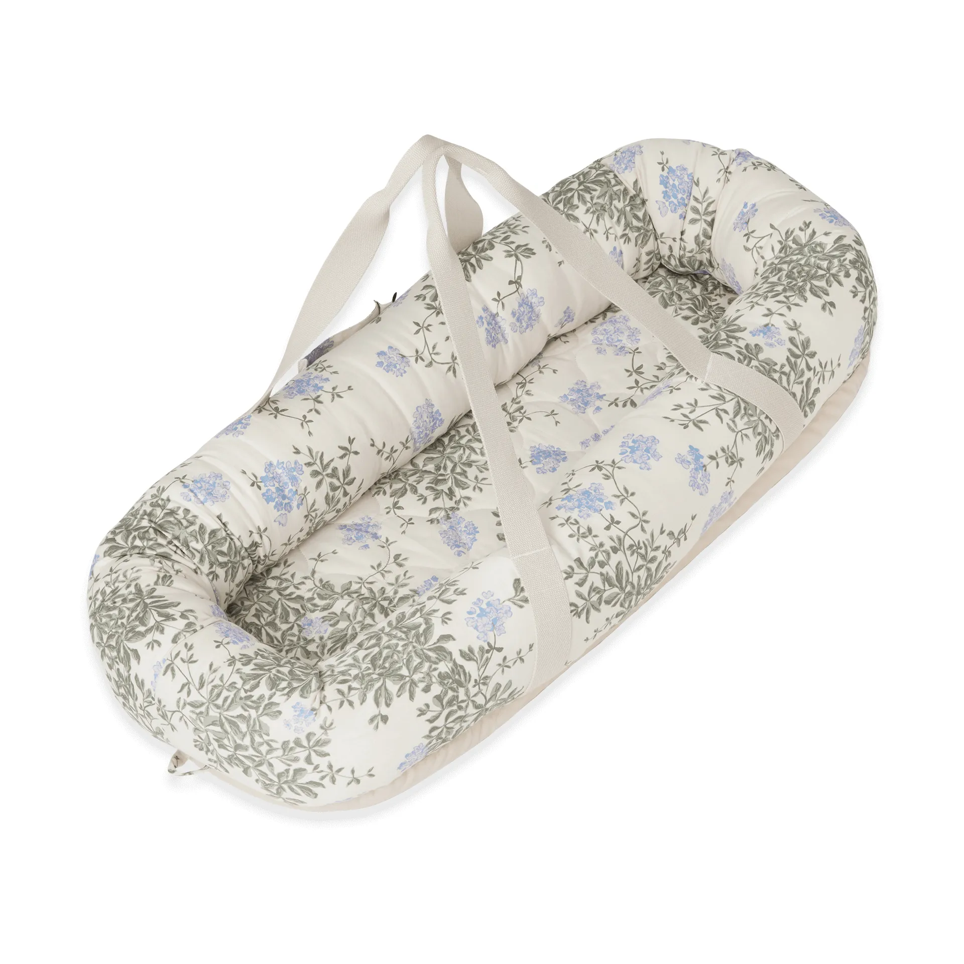 Plumbago satin quiltad babynest, 43x87x16cm Garbo&Friends