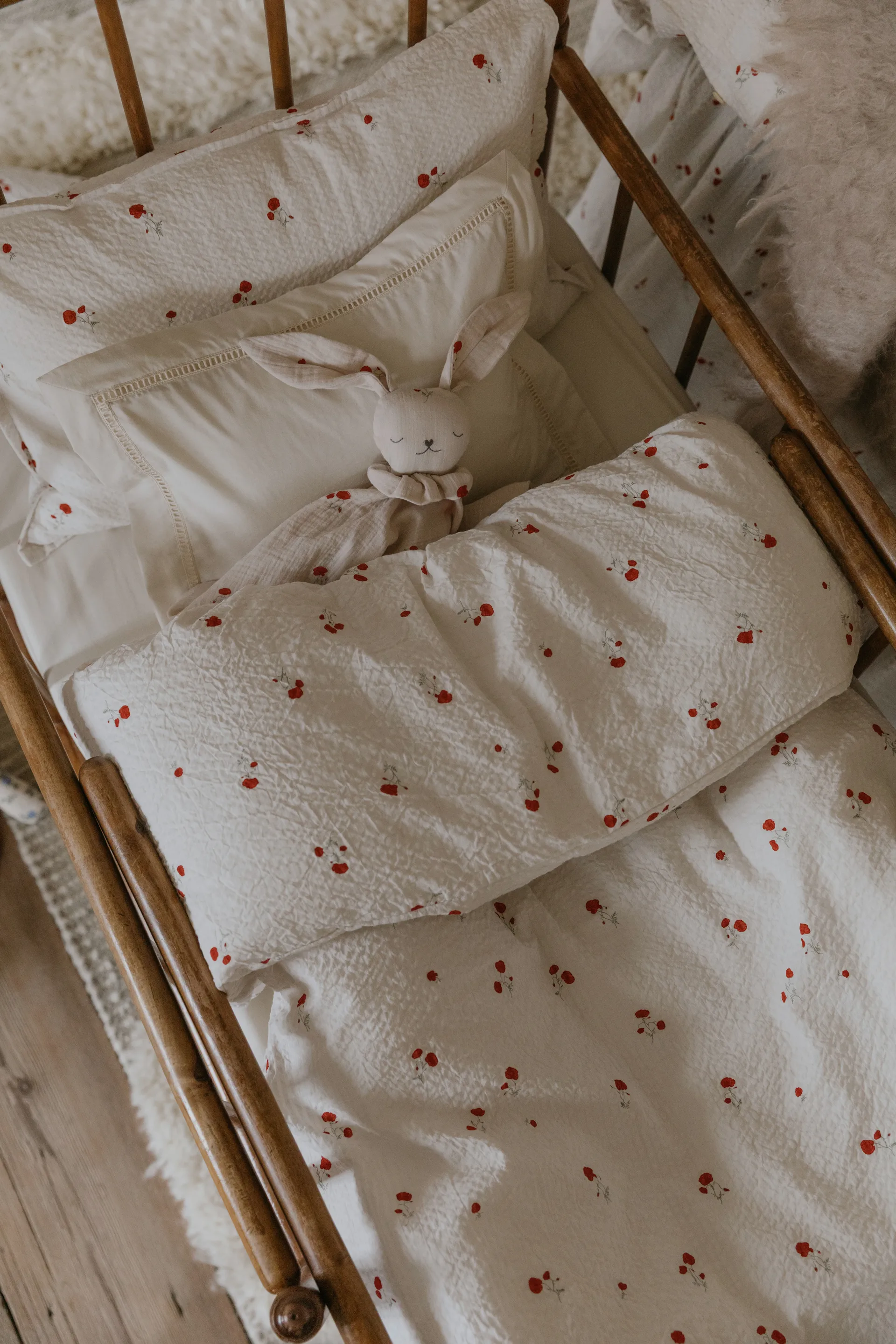 Poppy Seersucker bäddset baby, 70x80 cm/28x35 cm Garbo&Friends