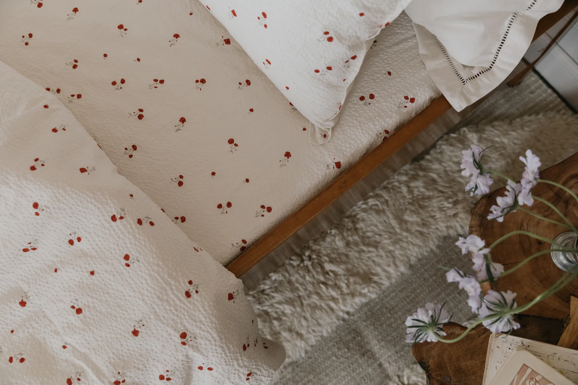 Poppy Seersucker dra-på-lakan, 180x200x30 cm Garbo&Friends