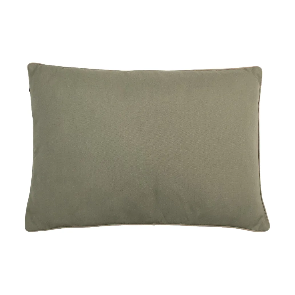 Garden Glory kudde, Eucalyptus grön med beige kant 50x70 cm Garden Glory
