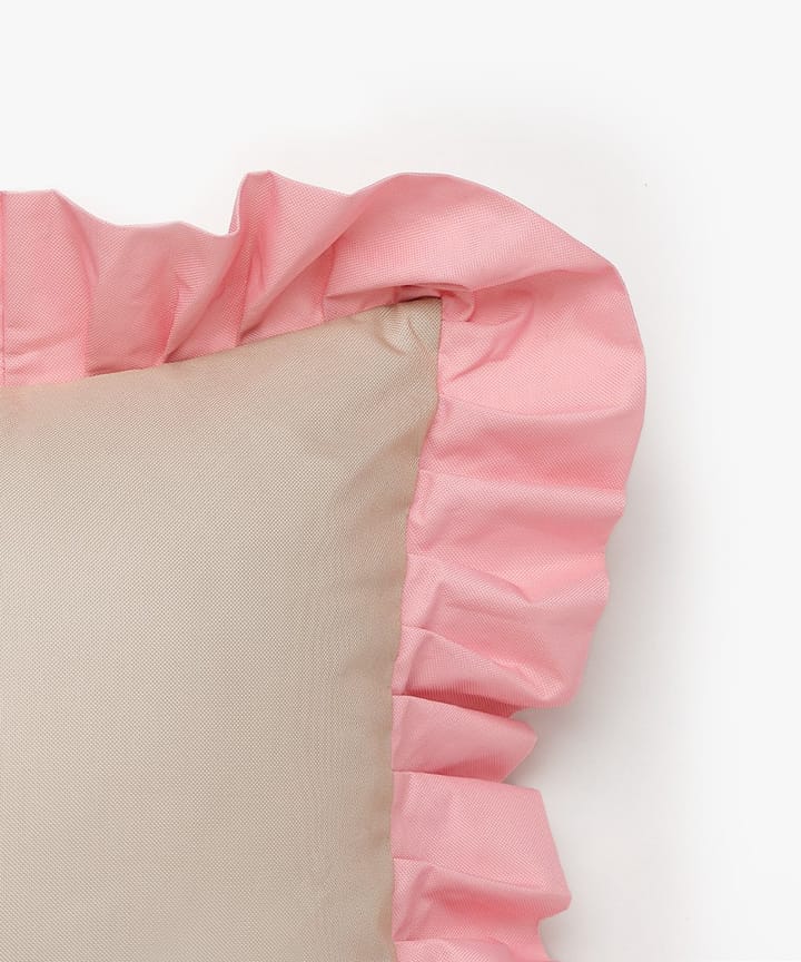 Garden Glory Outdoor kudde med volang 45x45 cm, Beige-pink Garden Glory