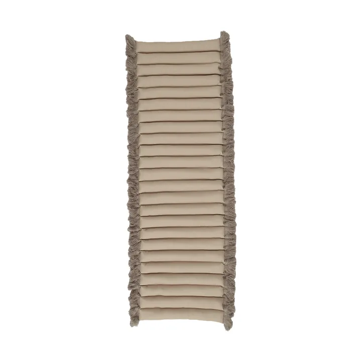 Garden Glory sittdyna med fransar - Beige, beige frans, 38x120 cm - Garden Glory