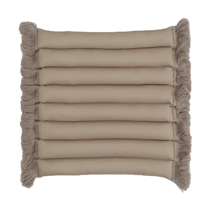 Garden Glory sittdyna med fransar - Beige, beige frans, 38x40 cm - Garden Glory