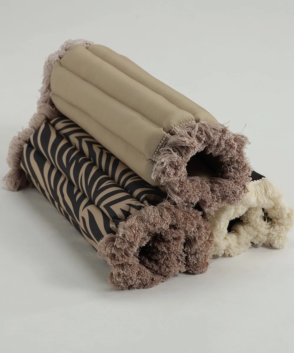 Garden Glory sittdyna med fransar, Beige, beige frans, 38x40 cm Garden Glory