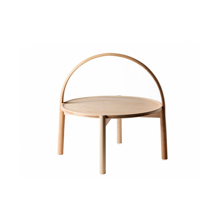 Elna soffbord, Ask-white-Ø60 cm m. bygel Gärsnäs