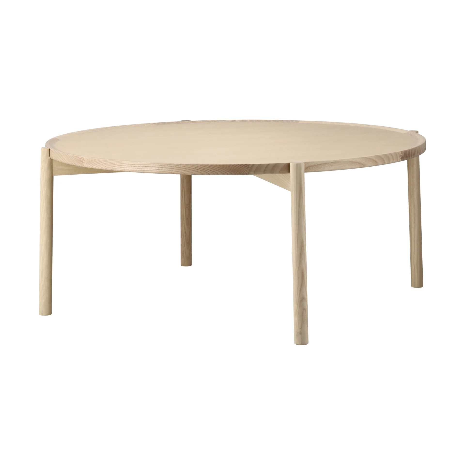 Elna soffbord, Ask-white-Ø90 cm Gärsnäs