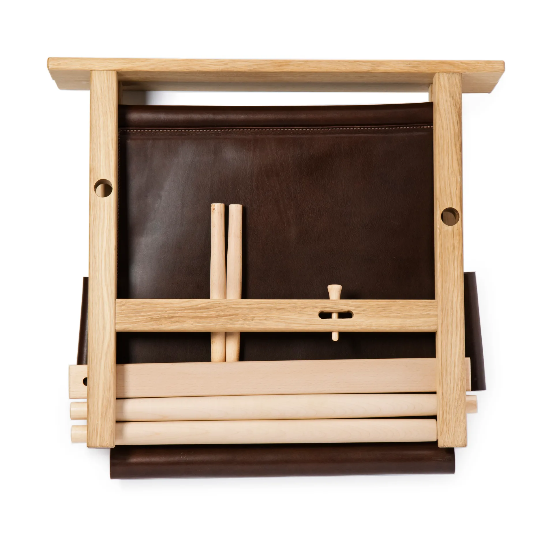 Ferdinand fåtölj, Ek-obehand-tärnsjö läder mörkbrunt Gärsnäs