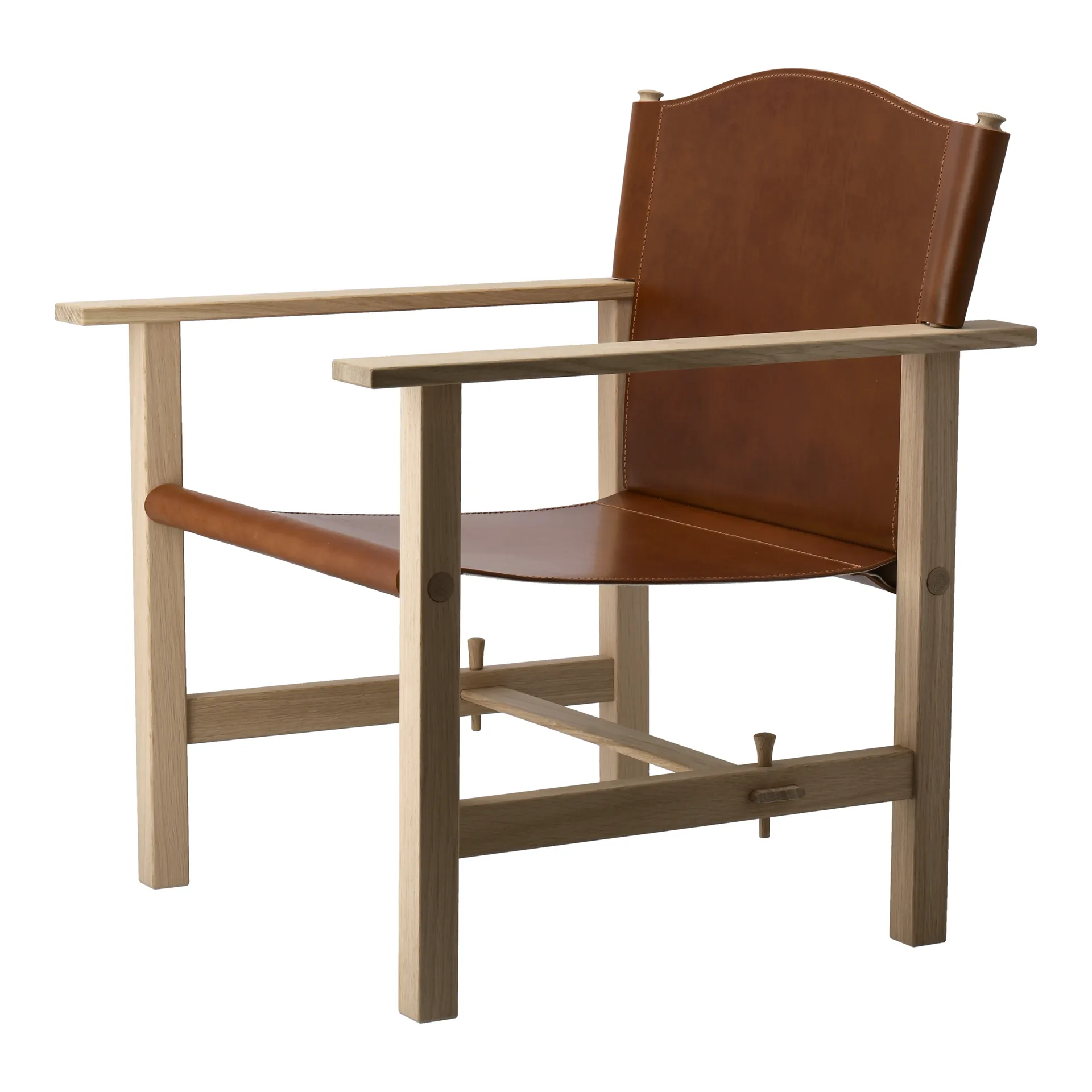 Ferdinand fåtölj, Ek-obehandl-tärnsjö läder cognac Gärsnäs