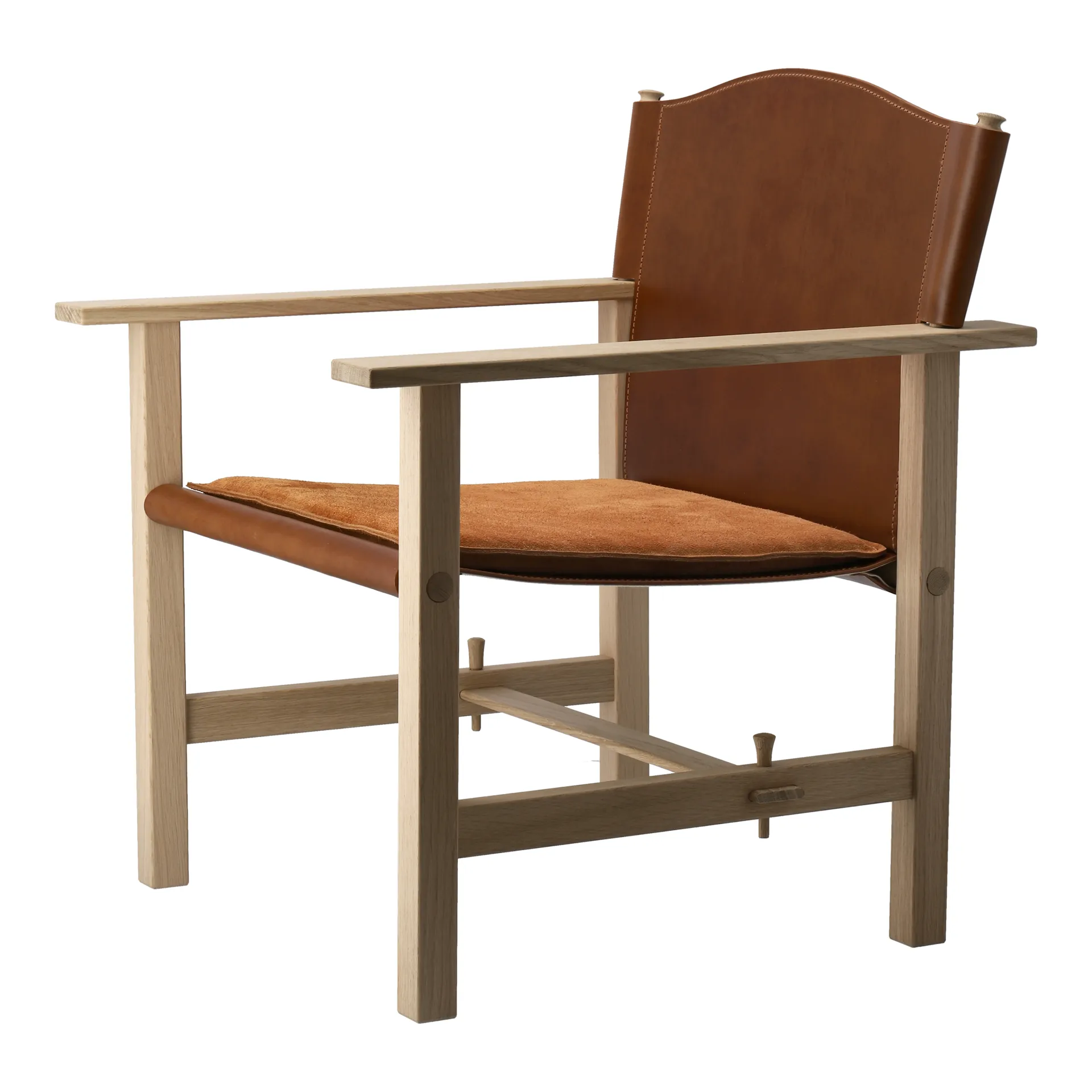 Ferdinand fåtölj, Ek-obehandl-tärnsjö läder cognac Gärsnäs