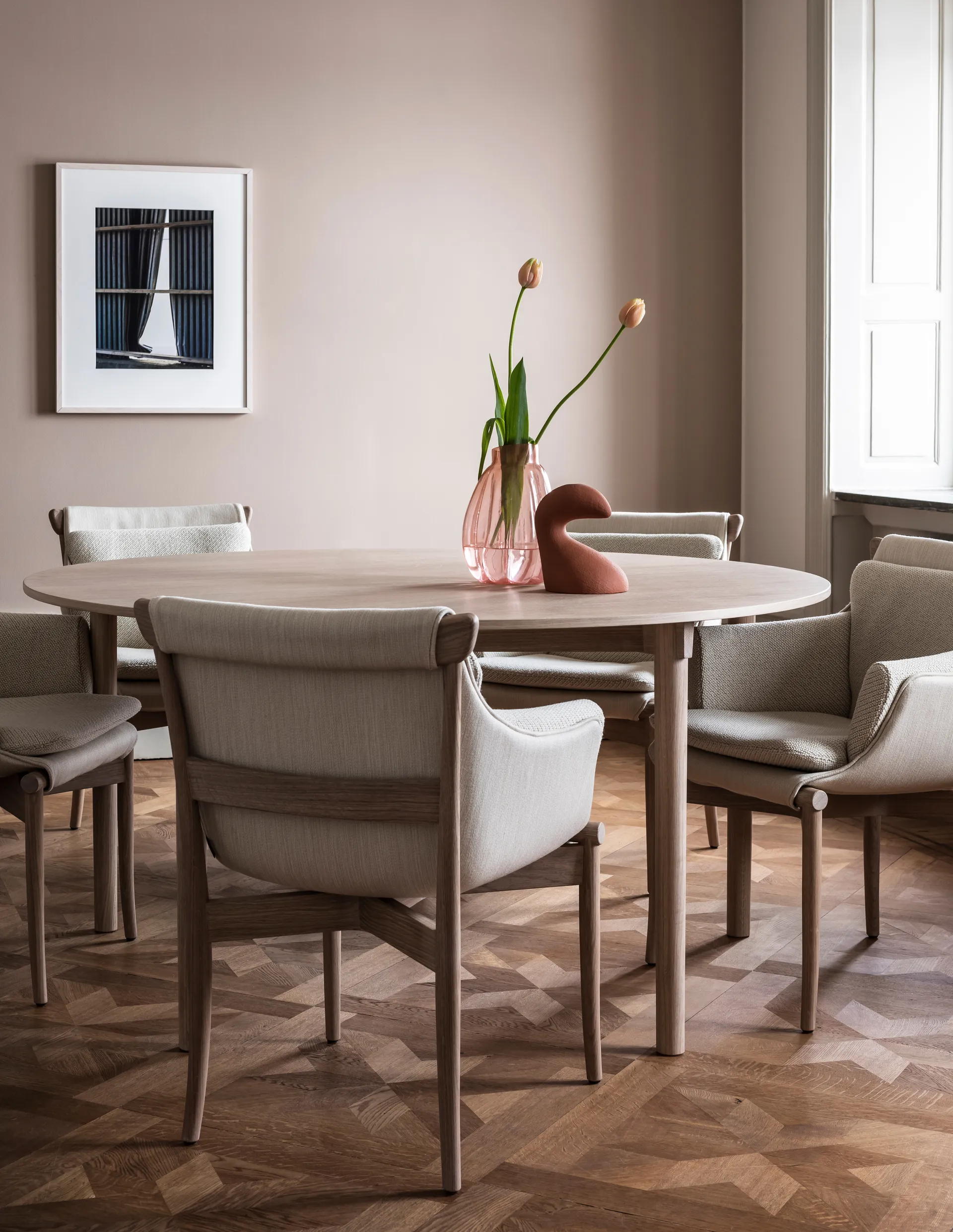 Tak bord Ø120 cm, Ek-natural Gärsnäs