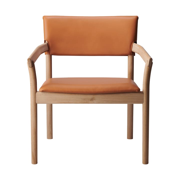 Vyn fåtölj klädd rygg och sits - Monocoat natural-Elmosoft 43283 - Gärsnäs