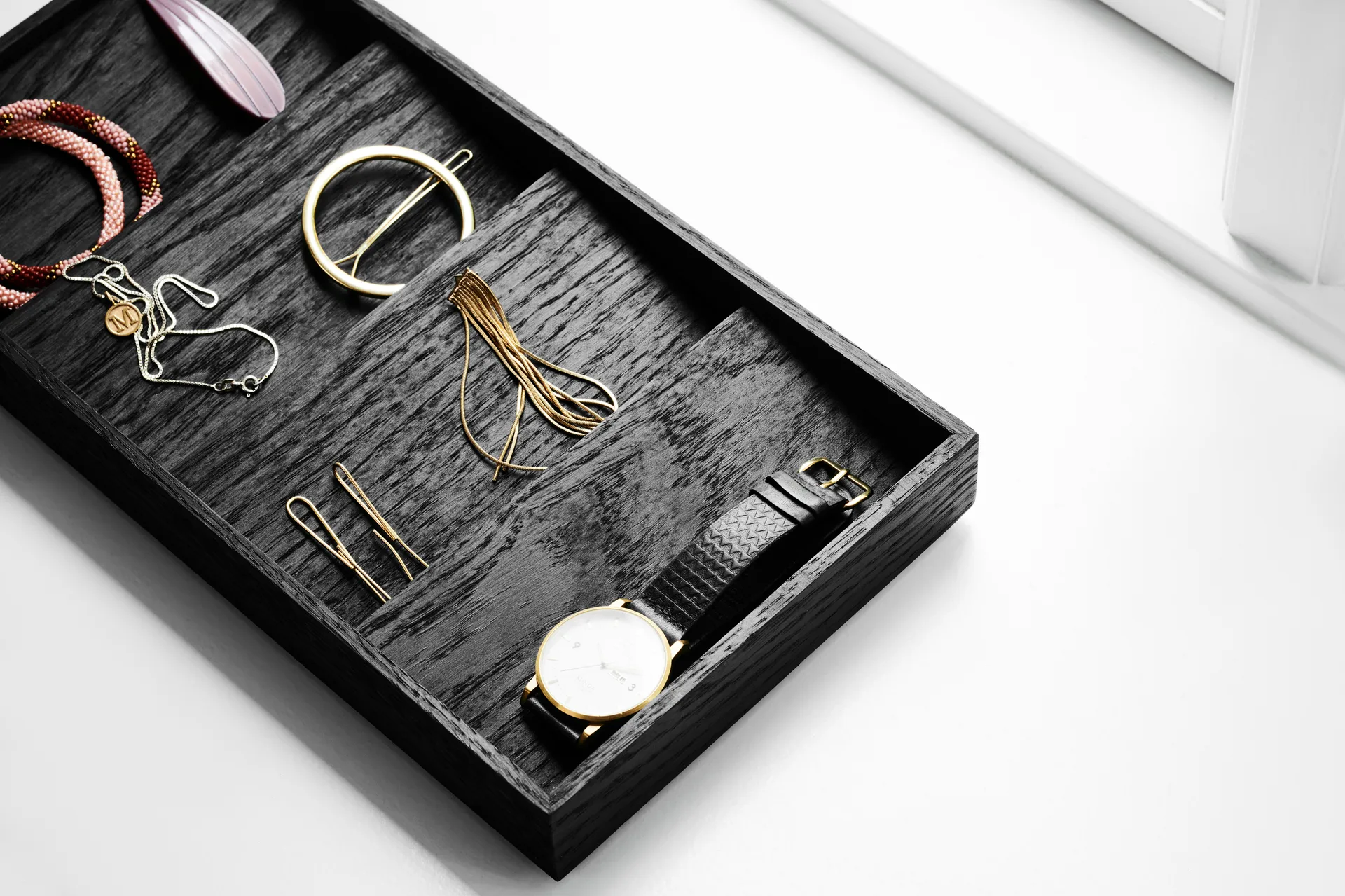 Duune organizer 4 förvaringsbricka, Svart Gejst