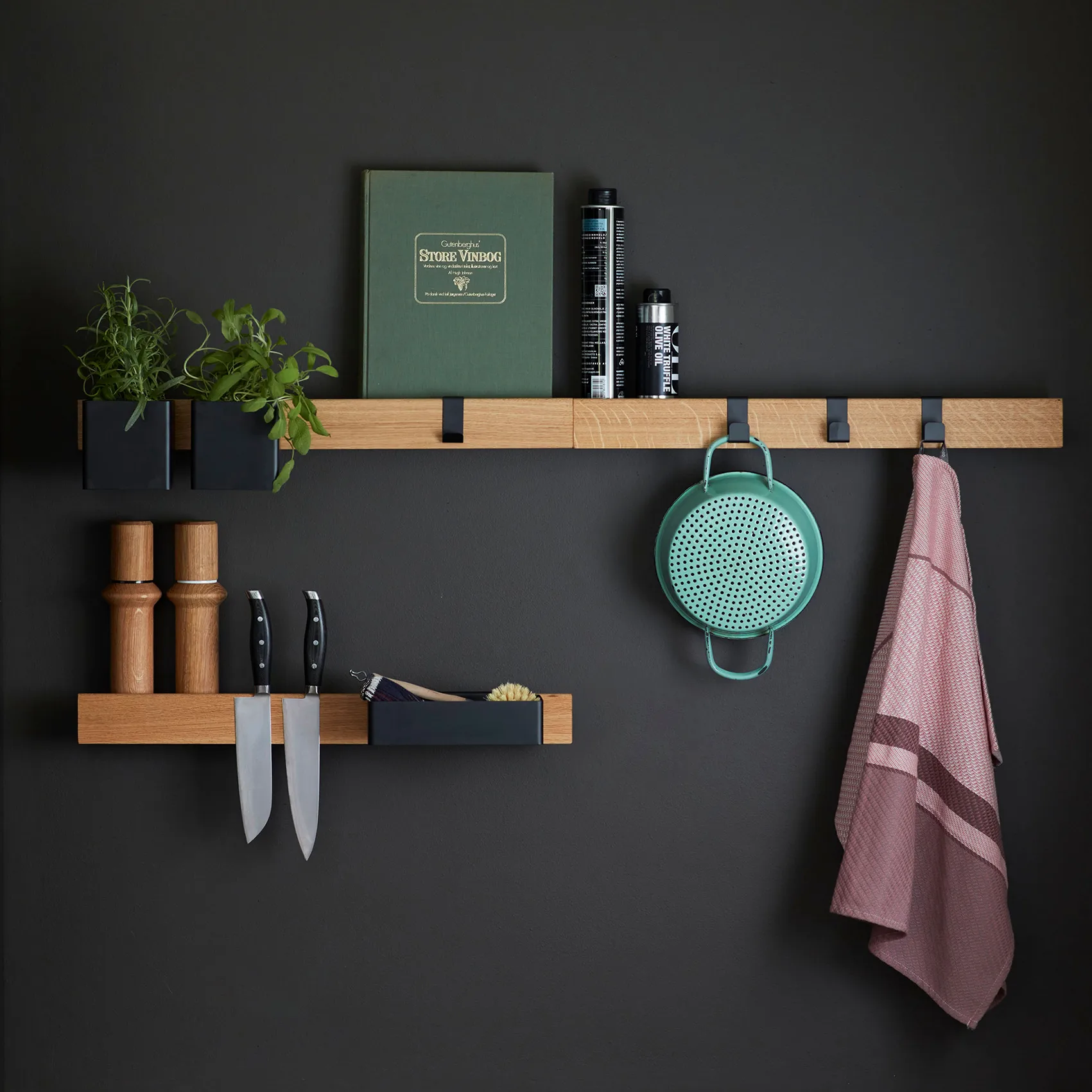 Flex Rail magnetlist 60 cm, Ek-svart Gejst