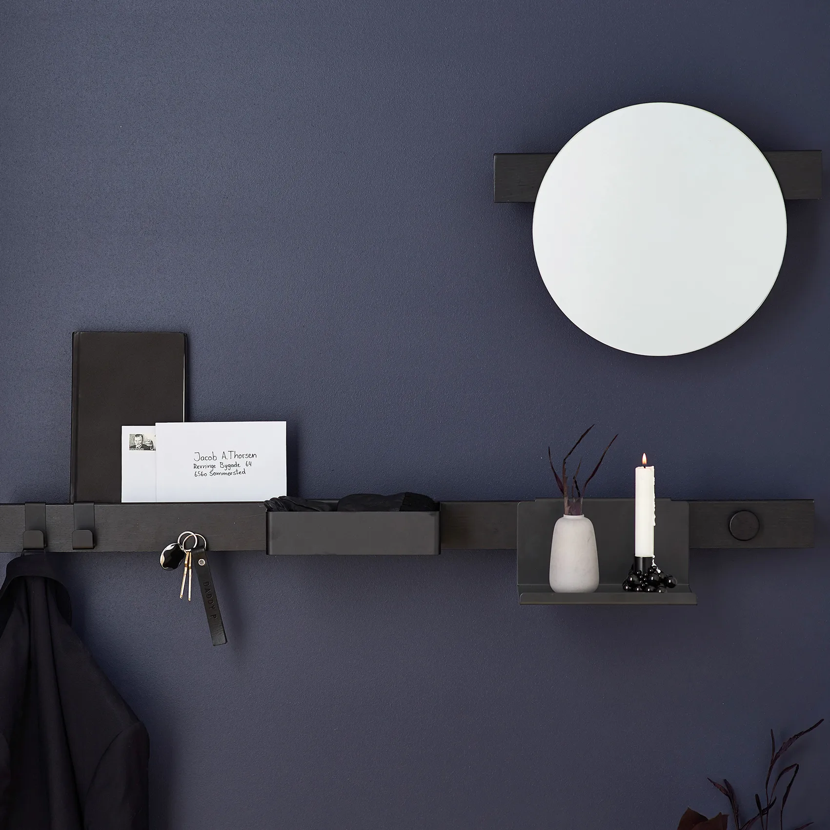 Flex Rail magnetlist 60 cm, Svartbetsad ek-svart Gejst