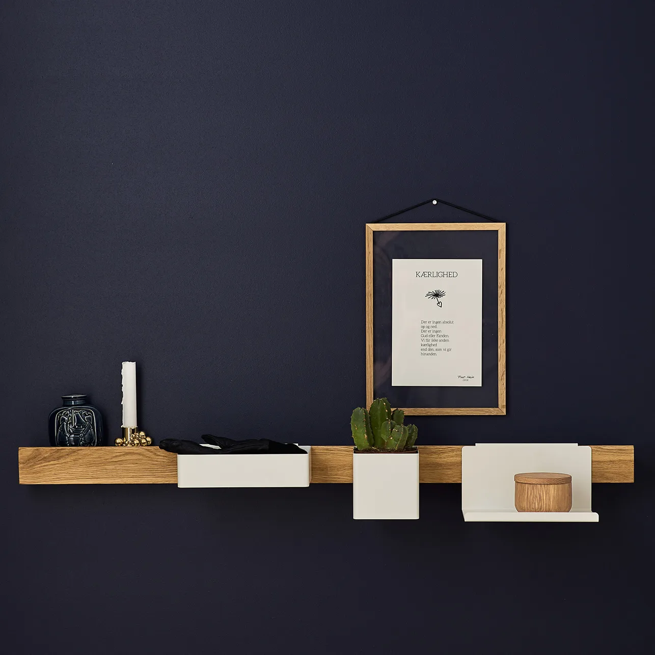 Flex Shelf hylla 21 cm, Vit Gejst