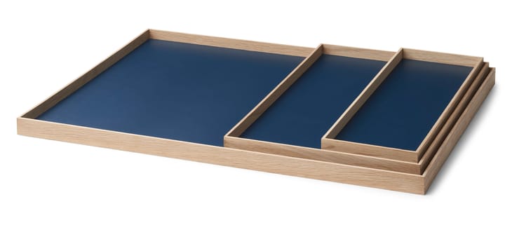 Frame bricka small 11x32,4 cm, Ek-blå Gejst