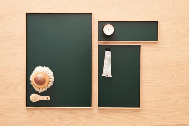 Frame bricka small 11x32,4 cm, Ek-grön Gejst