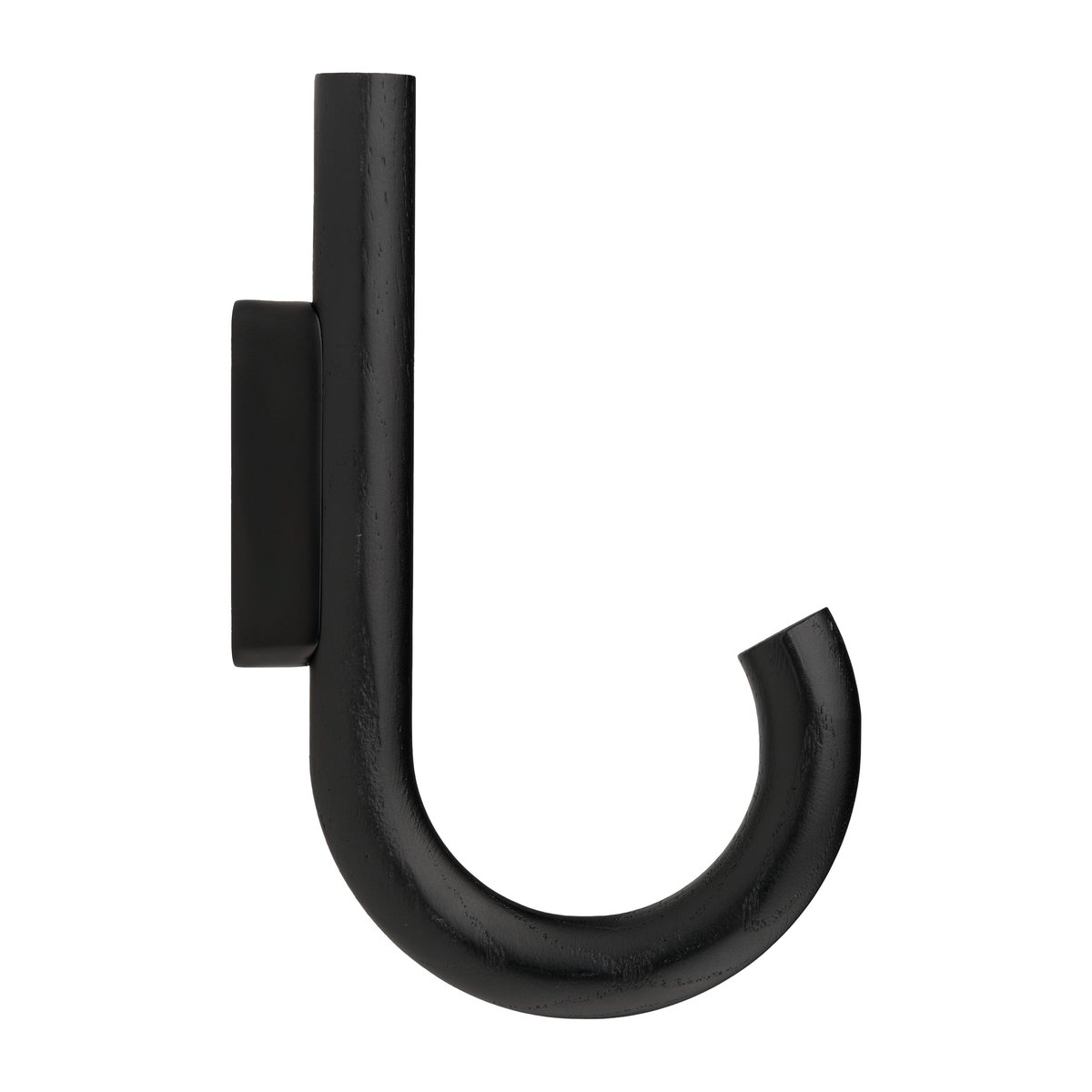 Gejst Hook krok 19 cm Svartbetsad ek-svart | Skandinavisk Design | Krokar & Hängare | Svart