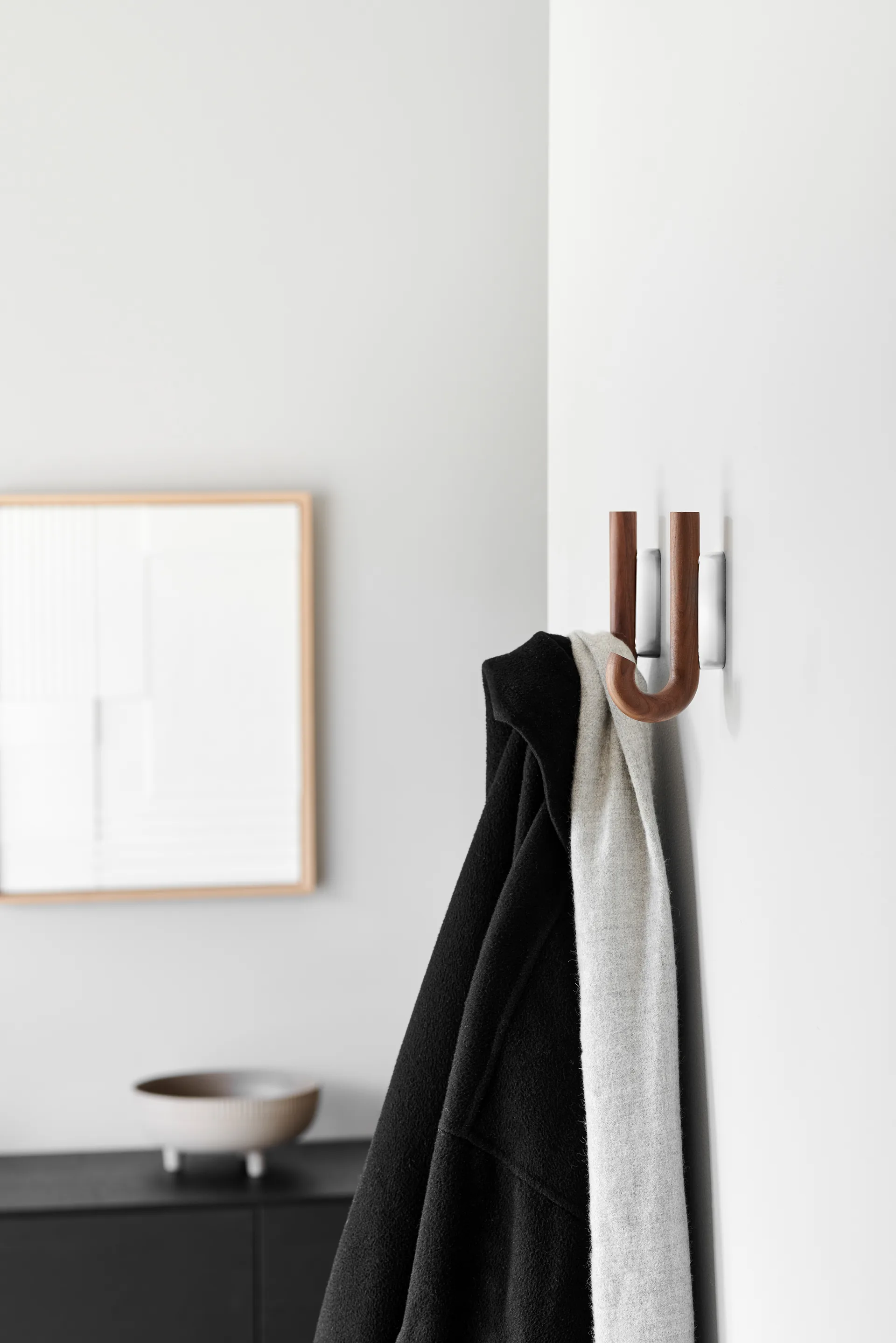 Hook krok mini 13,3 cm, Valnöt-Krom Gejst